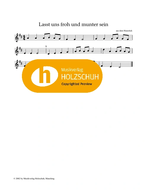 Lasst uns froh und munter sein